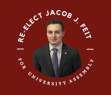 Spring 2021 Student Assembly Undergraduate Representative to the University Assembly candidate Jacob Feit